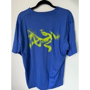 New Mens L Blue Green Arcteryx SS T Shirt